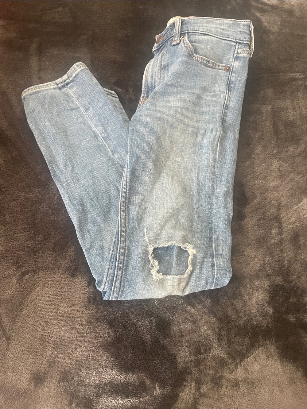 Abercrombie Kids Light Blue Distressed Jeans